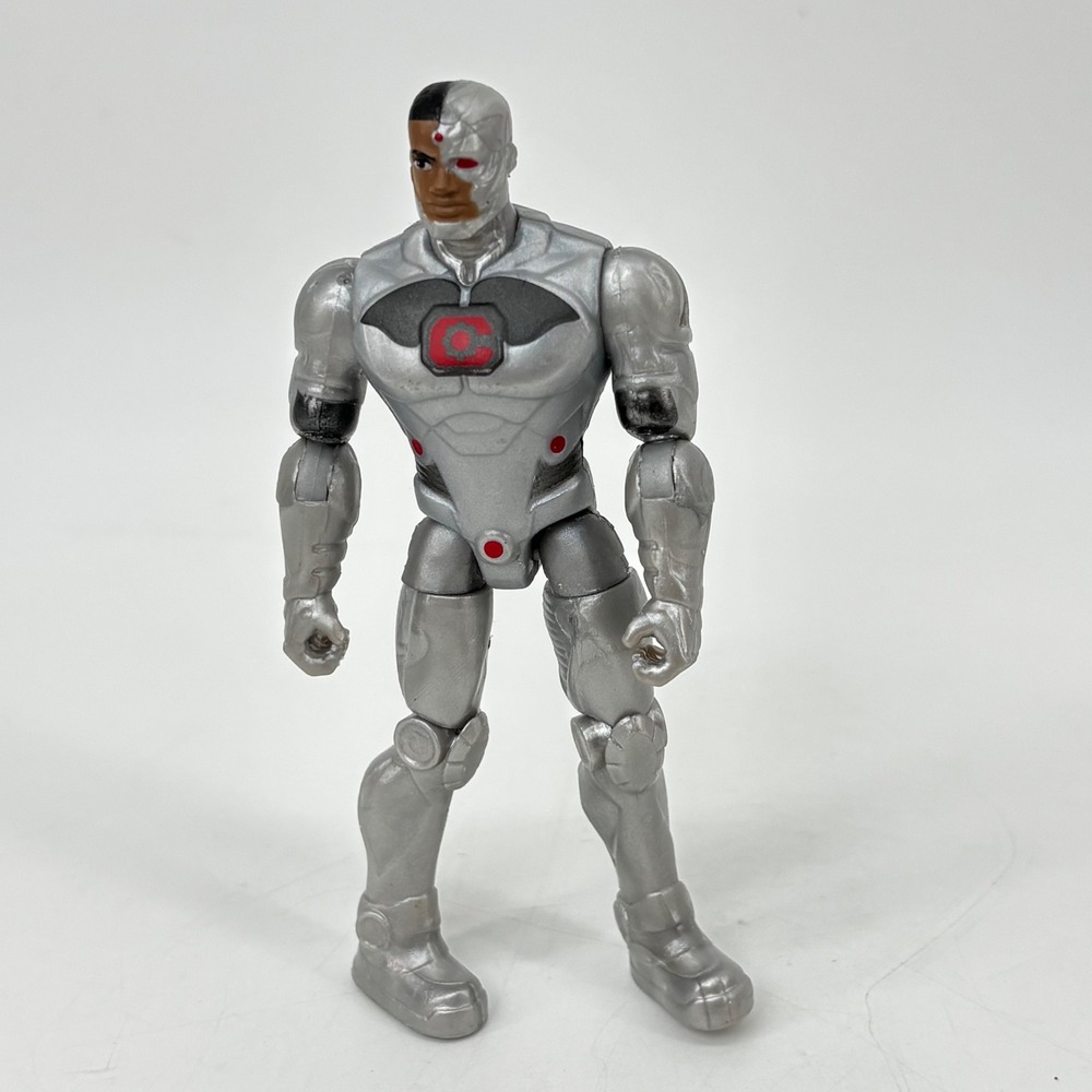DC Comics Cyborg Action Figure 4 Inch Spin Master Justice League Silver 68701